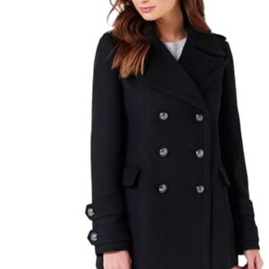 Juicy Girl wool blend jacket double breasted notched collar, buckle cuffs  M